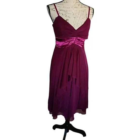 Y2K Fairy Whimsygoth Babydoll Lined DRESS SIZE 8 Fairy Hi Low Hem Grunge Vamp - Picture 3 of 8